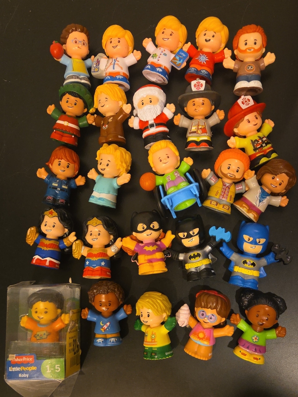 Little People 5 For $25  Superhero Twins Teacher Fire Fighter Christmas Mia Koby